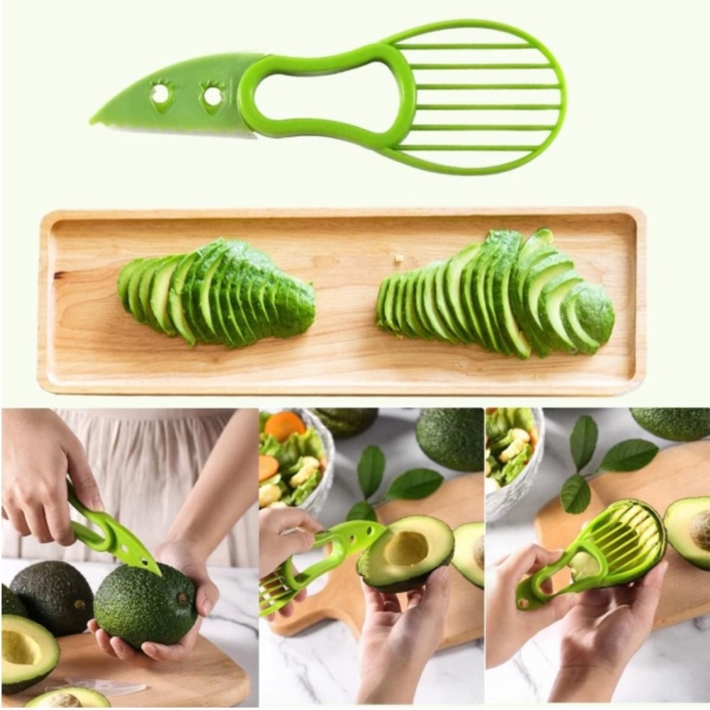 NEW Multi-Function Green Avocado Slicer Tool - Picture 4 of 13
